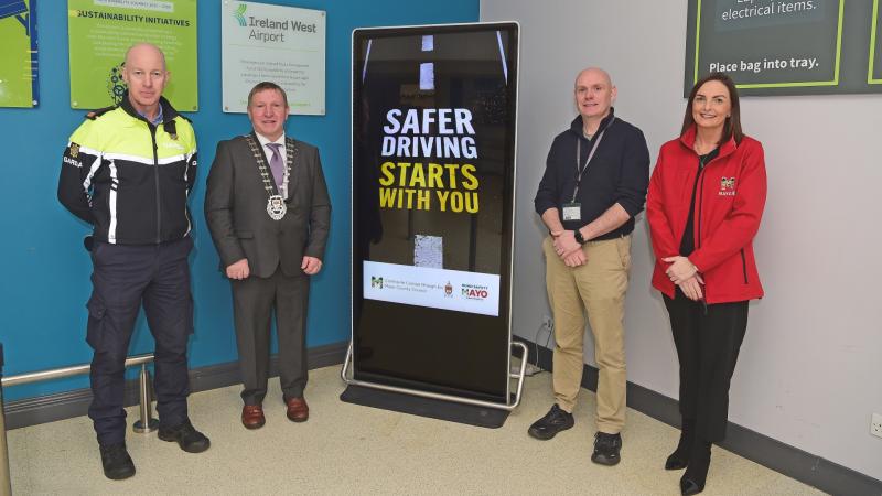 Mayo Road Safety launch Christmas campaign in Ireland West Airport Knock