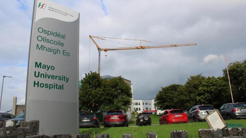 Large number of patients waiting on trolleys at Mayo Hospital
