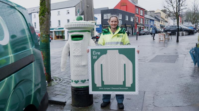 New An Post stamp showcases Mayo's Aran Woolen Mils sweater