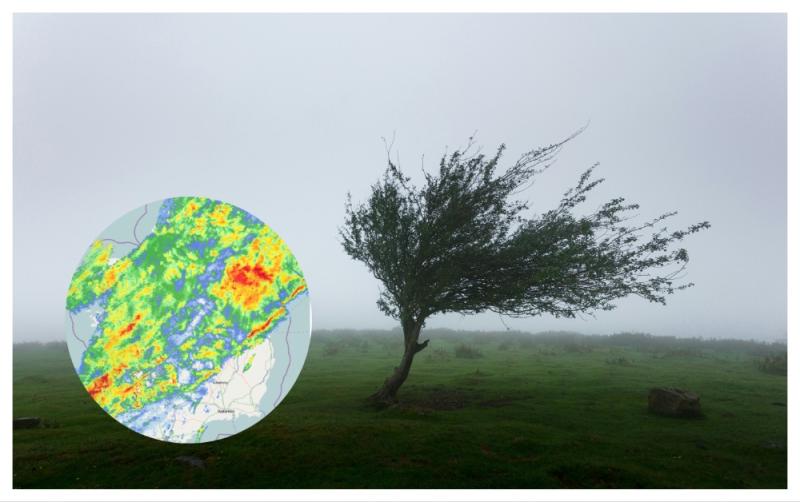 Weather warnings in place as experts warn of a 'good few hours' of strong winds and rain