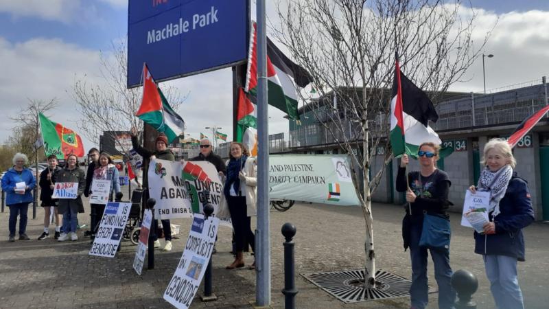 Drop Allianz protest held by Mayo IPSC outside MacHale Park