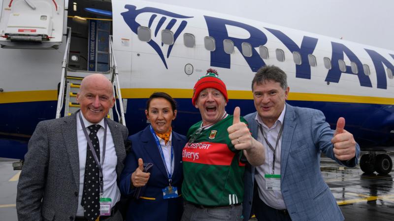 Ryanair CEO Michael O&rsquo;Leary makes quite a landing in Mayo