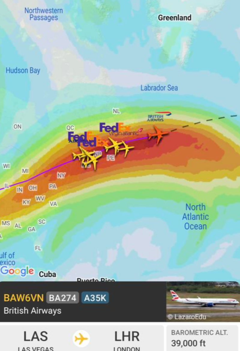Weird phenomenon causes passenger planes flying home to Ireland to speed up