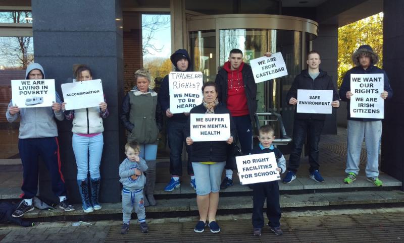 Travellers protest over housing of Syrian refugees 