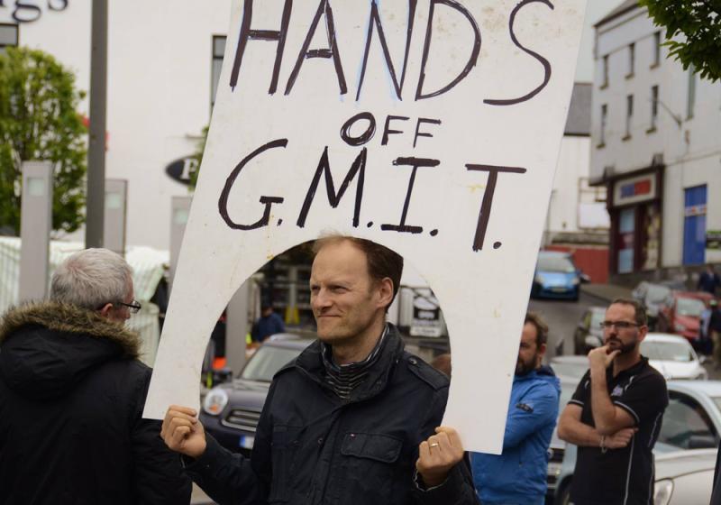 Protestors take to the streets over downgrading of Castlebar campus 