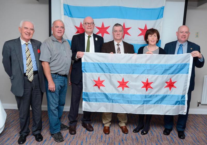 Flag presentations cement relationship between Westport and Chicago