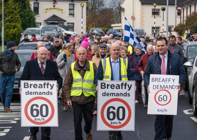 Breaffy protest demands speed limit reduction 