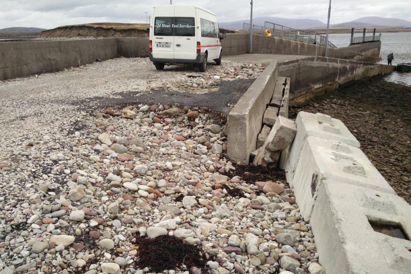 Inishbiggle Islanders call for funding to repair damaged pier