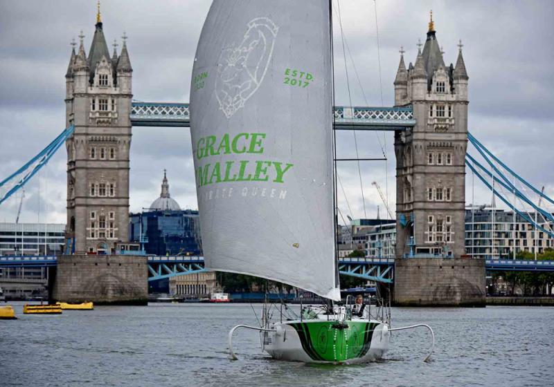 Westport boat sails up the Thames