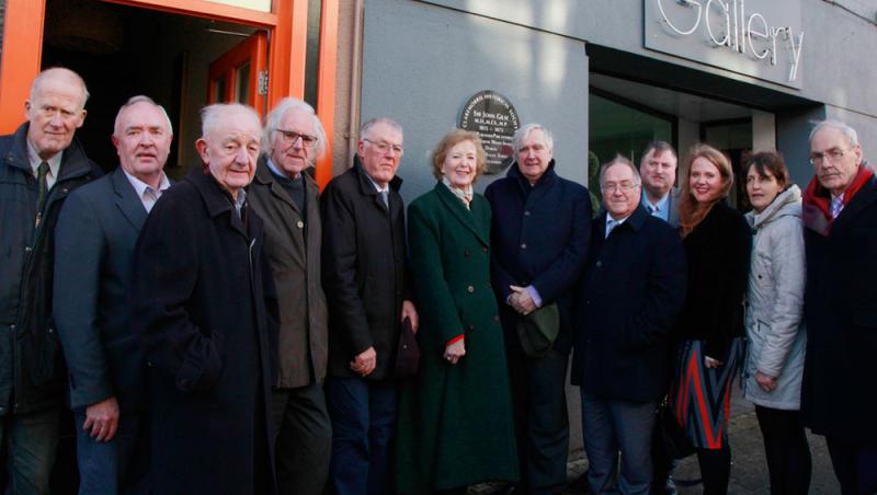 Mary Robinson unveils Sir John Gray plaque in Claremorris