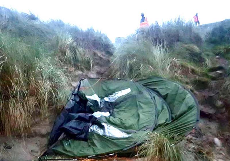 Camper blown off Achill cliff edge