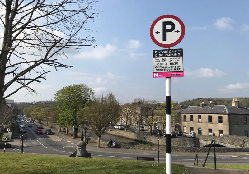 Significantly reduced parking capacity in busy Mayo town