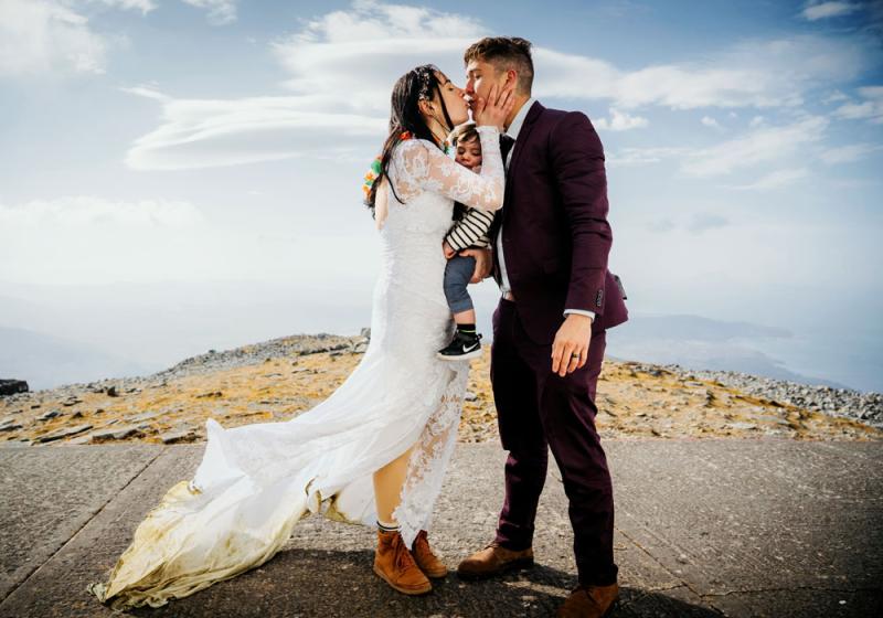 Wedding and christening on top of Croagh Patrick
