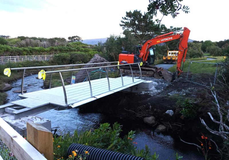 Achill greenway bridge finally in place