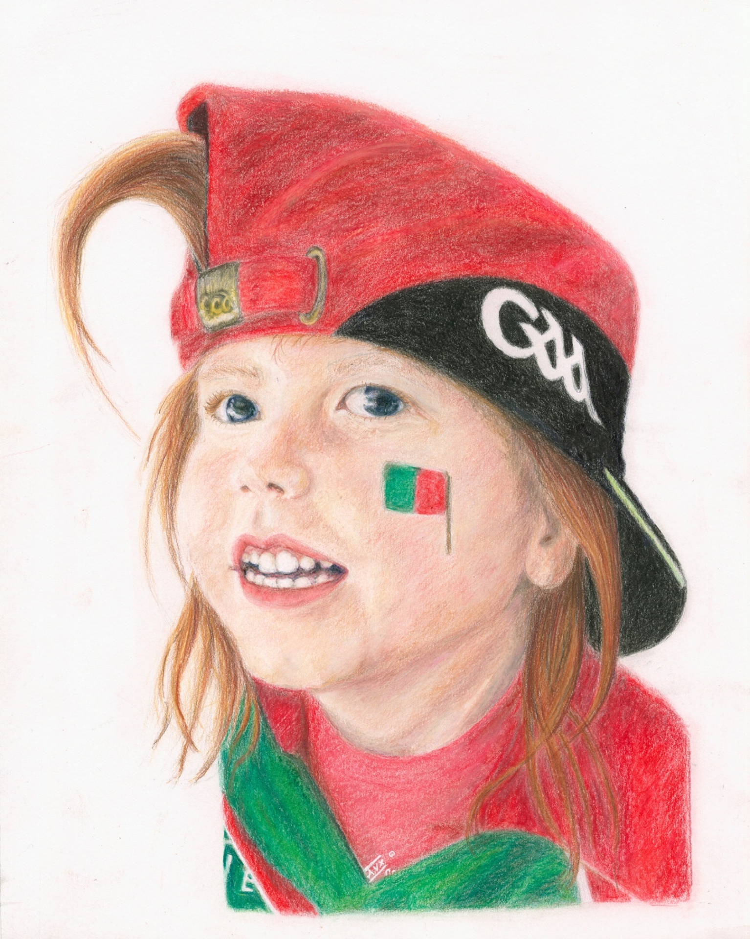 Aoife's award-winning artwork, titled 'Up Mayo'