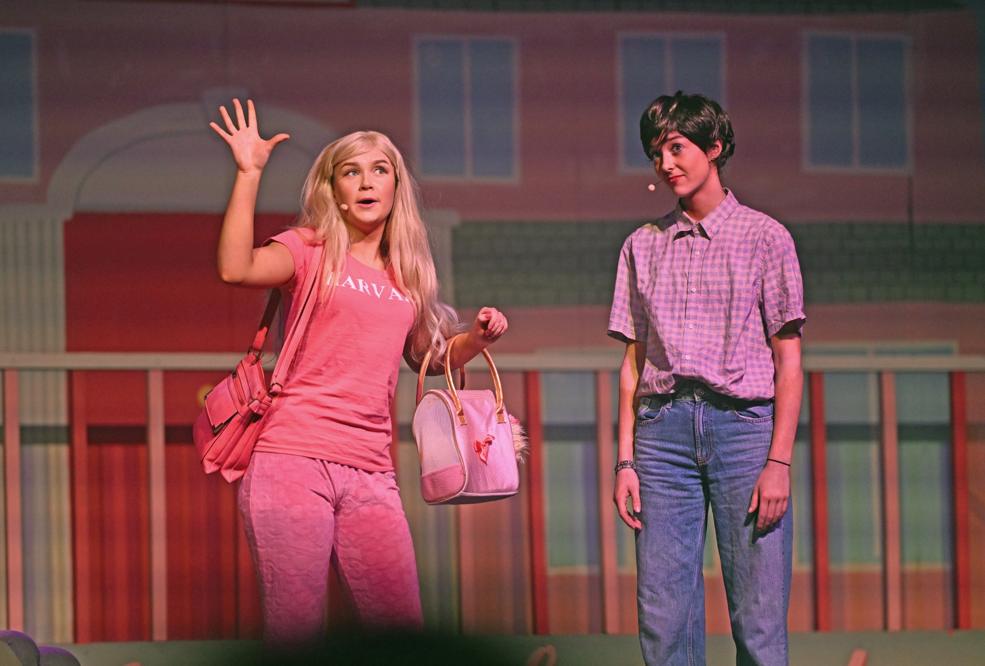 Grace Donovan (Elle Woods) and Annaleigh Kelly (Emmet)